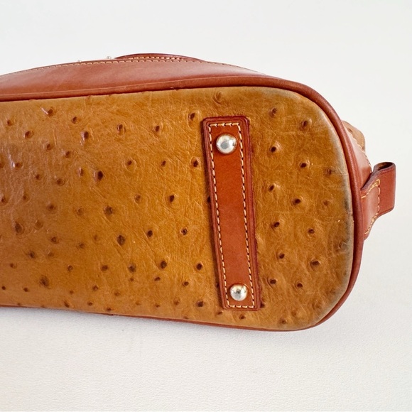 Dooney & Bourke Ostrich Zip Zip Satchel Bag Shoulder Crossbody Leather Old Money - Picture 12 of 16